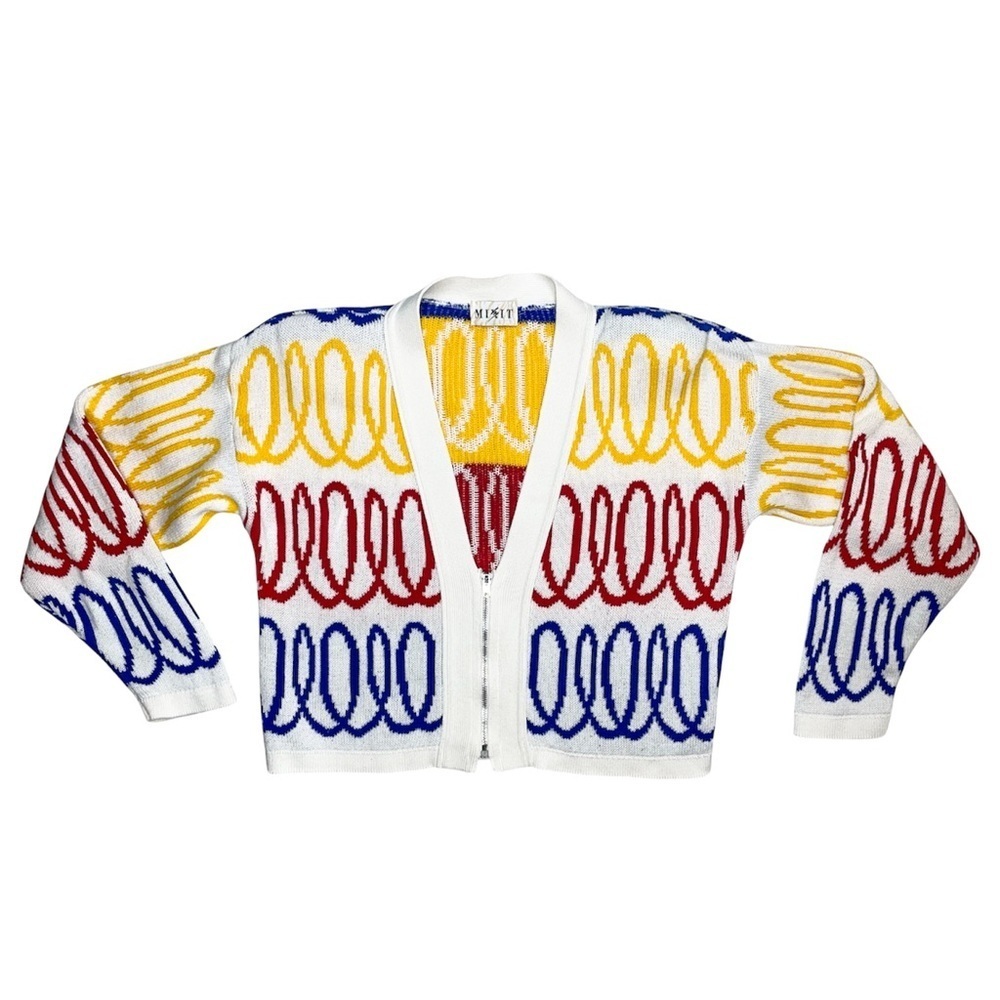 Vintage Mixit Knit Zip Cardigan Sweater
